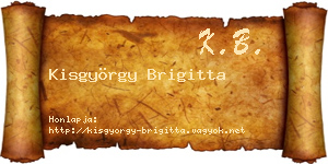 Kisgyörgy Brigitta névjegykártya